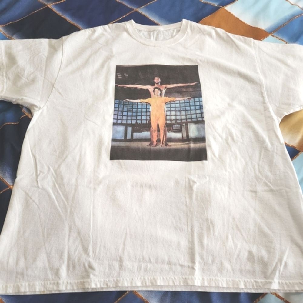 Bruce Lee & Kareem Abdul Jabbar Graphic T-Shirt with Artistic Print Size Xxl